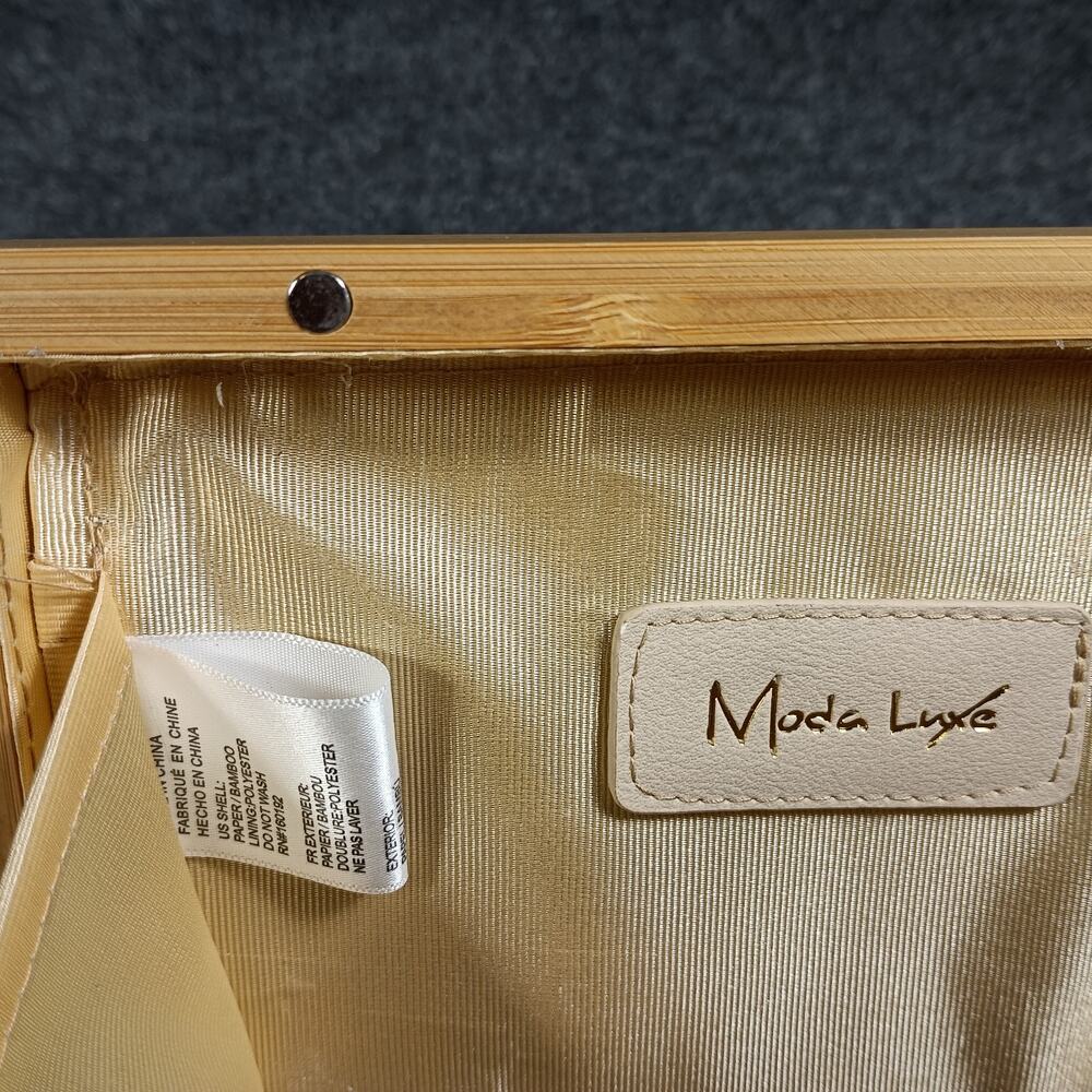 Moda Luxe Box Purse Women Rainbow Wooden Top Handle Crossbody Bag - Picture 9 of 11